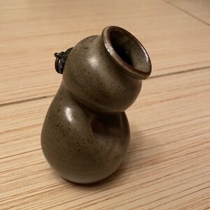 Japanese Studio Art Pottery Ikebana Mini Vase Signed